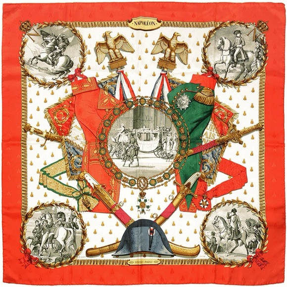Hermes Scarf "Napoleon" by Philippe Ledoux 100% Silk Jacquard Pristine W/ COA - Picture 1 of 8